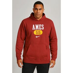 Nike Men's Iowa State Cyclones Cardinal Ames 515 Area Code Hooded Sweatshirt Red